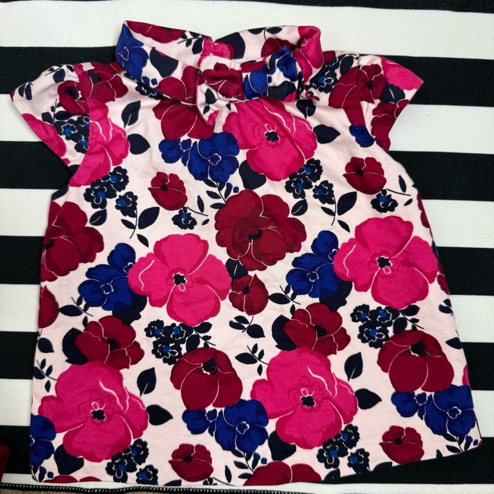 Janie & Jack Floral Top and Red Leggings Set - Picture 2 of 6